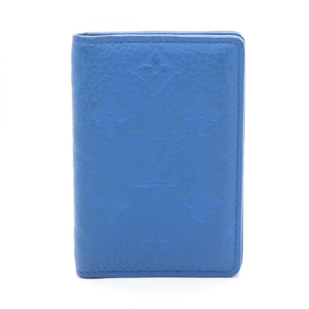 Louis Vuitton Organizer de Poche Taurillon Monogram Neon Blue Business Card H...